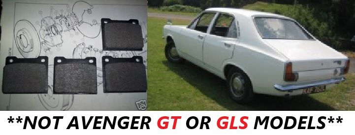 FRONT BRAKE PADS SET (Hillman Avenger) (**Not GT or GLS Model**) (1970- 78)  